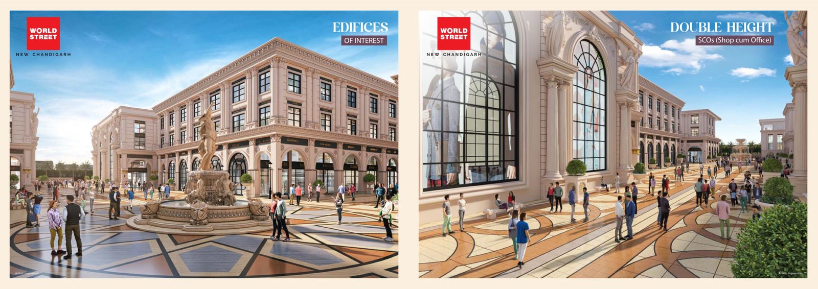 Omaxe World Street New Chandigarh high street retail shops